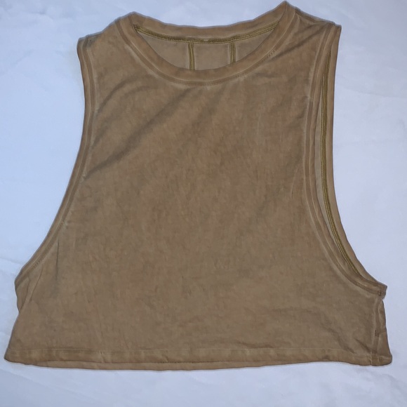 LULULEMON MUSCLE LOVE CROPPED TANK TOP - SIZE 6 - WASHED GLEAM - Picture 4 of 4